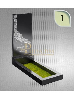 Памятник из гранита  "Клипарт" с оформлением 1 — ritualum.ru