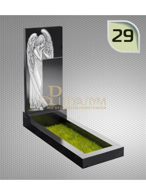Памятник из гранита "Клипарт" с оформлением 29 — ritualum.ru